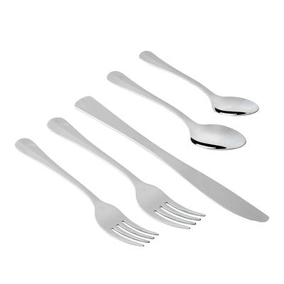 Kelenfer Flatware Set Black Silverware Set Stainless Steel Mirror Polished  20 Piece Cutlery Set with Hexagon Handle Service for 4 - Yahoo Shopping