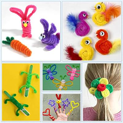 200 PCS Pipe Cleaners Craft Supplies Multi-Color Chenille Stems for Art New