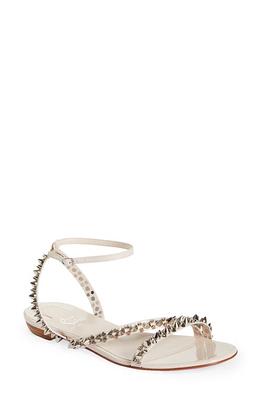 CHRISTIAN LOUBOUTIN: Mafaldina sandal in leather with studs - Black