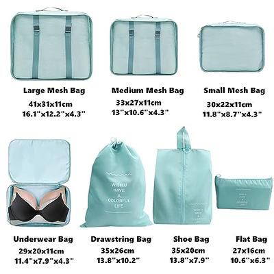 FIODAY Compression Packing Cubes, 4pcs Packing Bags for Suitcases  Lightweight Luggage Organizer Bags Carry on Suitcase Storage Bags Travel  Cubes for