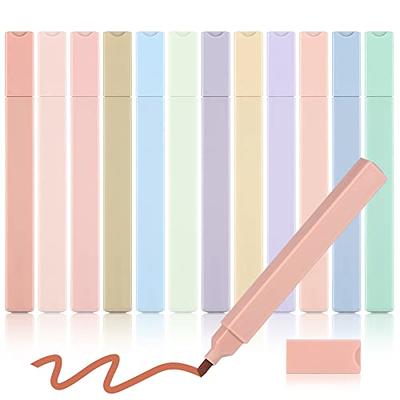 LABUK Aesthetic Highlighters with Assorted Soft Colors, 12pcs Pastel Colors  Chisel Tip Markers, Bible Highlighters and Pens No Bleed, Writing Smooth