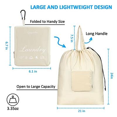 Travel Laundry Bag for Dirty Clothes - Small, Packable and