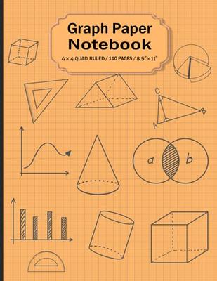 Graph Paper Notebook: Large Graph Paper Journal 4 squares per inch | 120  Pages | 8.5 x 11 | Grid Paper Notebook for Math and Science Students