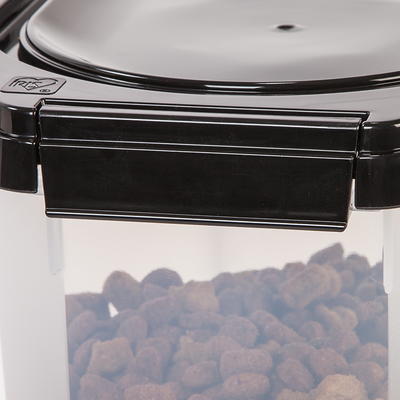 IRIS USA 33qt + 12qt Airtight Pet Food Storage Container Combo with Scoop,  Black