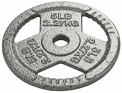 Balancefrom Olympic 2-Inch Cast Iron Plate Weight Plate for Strength Training and Weightlifting, 5-Pound, Single