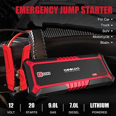 GOOLOO GT160 Tire Inflator Portable Air Compressor, 160PSI Portable Air Pump  For Car Tires, 7500Mah Cordless Air Pump With Digital Pressure Suitable