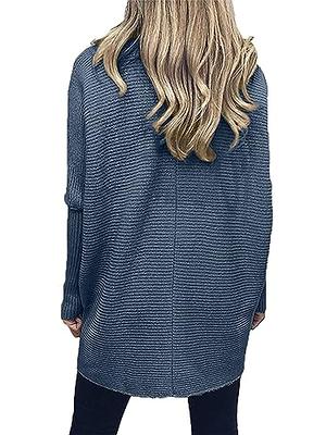 Caracilia Women Long Sleeve Shirt Off Shoulder Sweater Oversized Sweatshirt  V Neck Knit Pullover Fall Clothes Loose Tunic Top : : Clothing