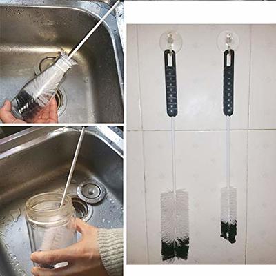 NewFerU Wire Bottle Cleaning Brush Set Small Large Thin Long