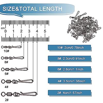 SILANON Fishing Barrel Snap Swivels,Rolling Barrel Swivels with