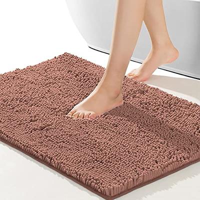 H.VERSAILTEX Bath Mat Bathroom Rug Bath Rugs for Bathroom Non Slip Bath  Mats Extra Thick Chenille Rug 17 x 24 Absorbent Soft Shaggy Washable Dry