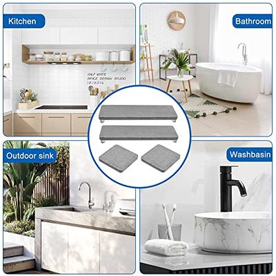 New Absorbent Non-slip Kitchen Counter Mat Desktop Soft Diatomaceous Earth  Brush Tooth Coaster Sink Bathroom Draining Mat