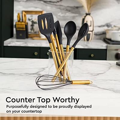 Kitchen Utensil Set with Holder, 22 Pcs Cooking Utensils for Nonstick  Cookware