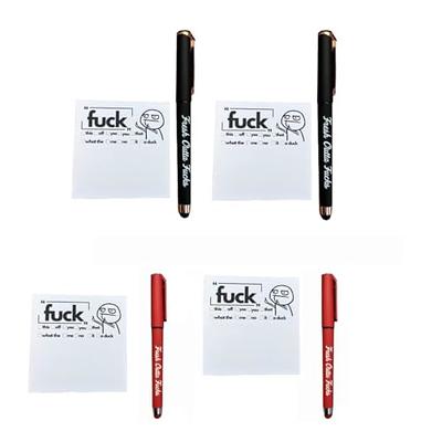 Fresh Outta Fucks Pad and Pen, to Do List Notepad Markers, Snarky Novelty  Office Supplies, Funny Sticky Notes and Pen Set, Gifts for Friends
