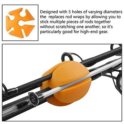 Portable Fishing Rod Fixed Ball, Rubber Fishing Pole Clip Silicone Fishing  Rod Beam, Wear Resistant Fastener Binding Clip Tight Fishing Accessories fo