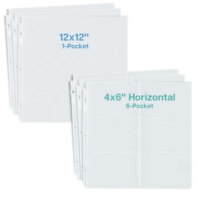 Dunwell Photo Album Refill Pages 12x12 - (4x6 Landscape, 25 Pack) Holds 300  4x6 Photos, 4x6 Photo