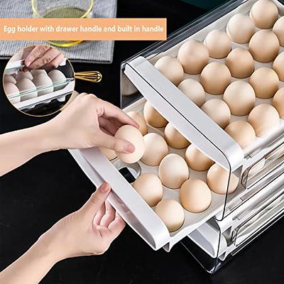 Egg Holder for Refrigerator, Fridge Egg Storage Tray, Clear Plastic Egg  Drawer for Refrigerator, Space Saver Egg Storage Container & Organizer -  Yahoo Shopping