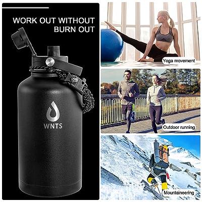 THERMOSIS 32 Oz & 64 Oz Water Bottle With Sleeve Bundle, Half