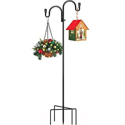 PEEKI Double Shepherds Hook, Adjustable Bird Feeder Pole for Outside with  5-Prong Base, Heavy Duty Garden Shepards Hooks for Outdoor Plant Hanger, Hummingbird  Feeder Stand (63” Overall Height, 1-Pack) - Yahoo Shopping