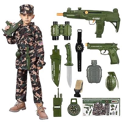 BOYS ARMY MILITARY FANCY DRESS COSTUME SOLDIER OUTFIT UNIFORM CHILDS KIDS  PARTY