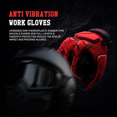AIGEVTURE Anti Vibration Work Gloves Men,TPR Impact Protection Gloves,SBR  Fingers & Palm Padded Safety Impact Reducing Mechanic Gloves (XL, Red) -  Yahoo Shopping