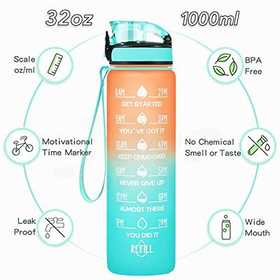 Drink Your Effing Water 24 Oz Flip Top Water Bottle With Straw Water  Tracker Motivation Tumbler With Straw Motivational Time Trackers 