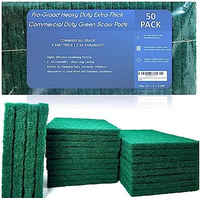2 Pack Stainless Steel Scrubber Set Steel Wool Scrubber Marine Grade Scouring Pads & Brush Handle, Heavy Duty Cleaning Supplies, Kitchen Cleaner