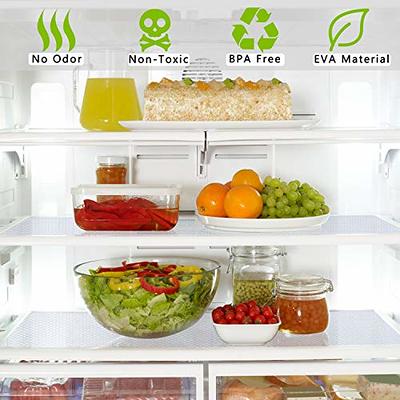 Shelf Liner Kitchen Drawer Mats, Non Adhesive EVA Material Refrigerator  Liners with Waterproof Durable Fridge Table Place Mats