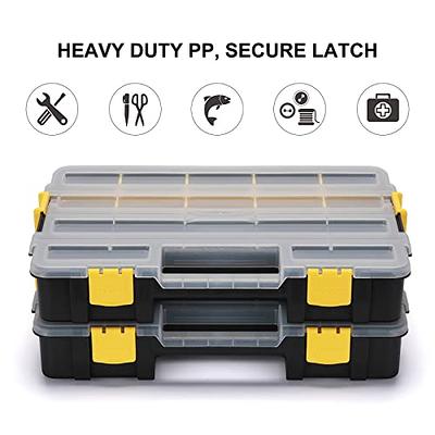 Mayouko Stackable Plastic Toolbox Organizer, Interlocking Small Parts  Organizer, Compartment Toolbox for Screw,Nail,Hardware, 2PCS - Yahoo  Shopping