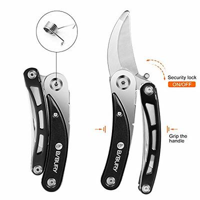 BIBURY Gardening Hand Pruners, 5 in 1 Multitools Folding Scissors 420  Stainless Steel Pruning Shears Bonsai Cutters for Tree Trimmers Secateurs, Garden Scissors,Garden Shears,Clippers for The Garden - Yahoo Shopping