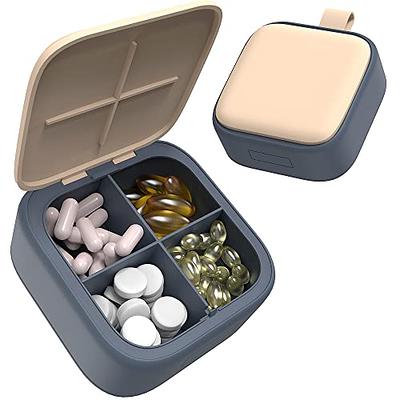 Small Pill Case, SOFISO Portable Daily Pill Box Organizer