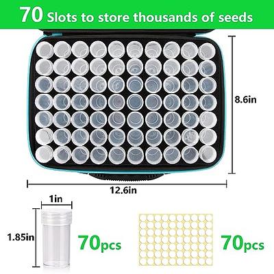 HYPGARD 64 Slots Plastic Seed Storage Organizer Box with Label Stickers,  Transparent Reusable Seed Container, Flower Vegetable Plants Seeds, Beads, Diamond  Art Portable Storage Container - Yahoo Shopping