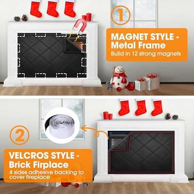 Velcros Fireplace Cover, Fireplace Draft Blocker, Fireplace Blanket for  Heat Loss Black 36 W x 30 H - Yahoo Shopping