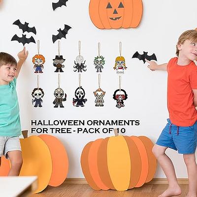  48 Pieces Halloween Wooden Hanging Ornaments Wood