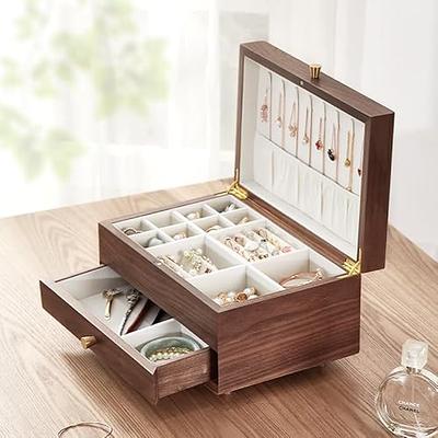 Women's Jewelry Box Organizer made with solid wood.