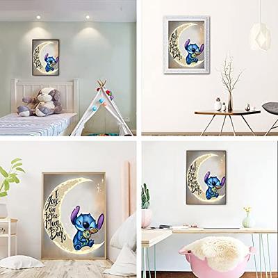 Stitch Diamond Painting Kits ,stitch Diamond Art Kits,round Full Drill Paint  With Diamonds Kit Perfect Stitch Gifts Home Wall Decor12x16inch