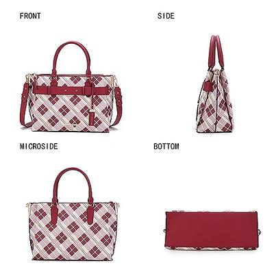 MKF Collection Vivian Plaid Satchel Handbag