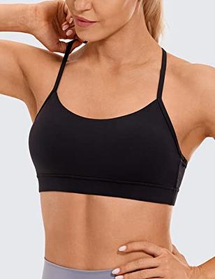 CRZ YOGA Butterluxe Womens One Shoulder Sports Bra Padded Low Impact Yoga  Bra