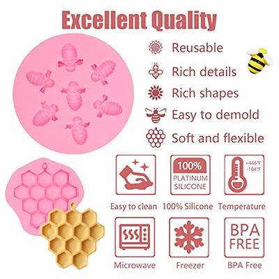 1pc Reusable Silicone Mold, Purple Honeycomb Shaped DIY Silicone