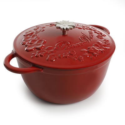 The Pioneer Woman Timeless Beauty Enamel Cast Iron 5-Quart Dutch Oven, Red  - Yahoo Shopping