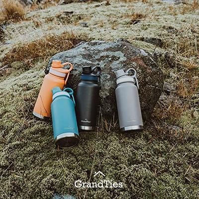 GrandTies 2 Lids Sports Stainless Steel Water Bottles – Wide Mouth Vacuum  Insulated Reusable Leak Proof BPA-Free Travel Metal Canteen, Thermos  Bottles for Men Women Gym (32 oz (946 mL), Carrot) - Yahoo Shopping