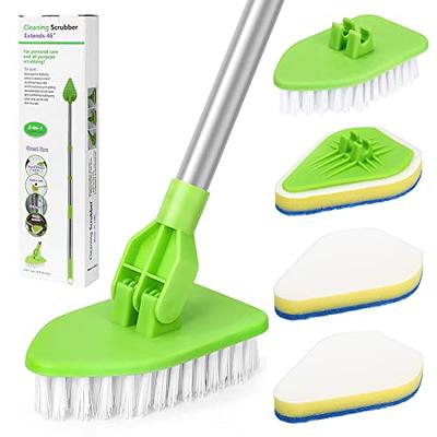 3 in 1 Scrub Cleaning Brush with Long Handle, Shower Bathtub Tub and Tile  Scrubber Brush with 51'' Extendable Long Handle Detachable Bristles Scrub  Brush for Cleaning Bathtub Shower Bathroom (Black) - Yahoo Shopping