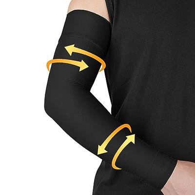  KEKING Lymphedema Compression Arm Sleeves with Silicone Band  for Men Women (Pair), 20-30 mmHg Graduated Compression for Lipedema, Edema,  Post Surgery Recovery, Swelling, Pain Relief, Beige S : Health & Household