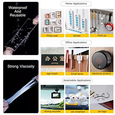 Aeycw Double Sided Tape Heavy Duty, Double Stick Mounting Adhesive Tape  Clear Two Sided Wall Tape Strips, Removable Poster Tape for Home, Office,  Car