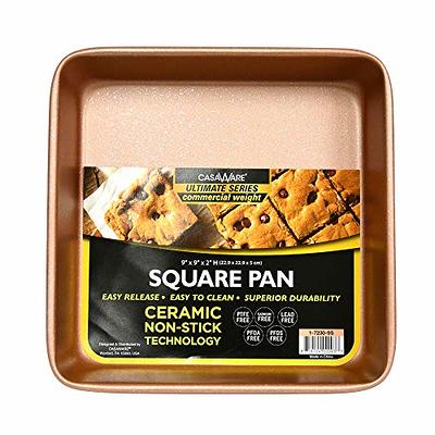 Mainstays Nonstick 9 x 9 x 2 Square Cake Pan, Brownie Pan, Gray 