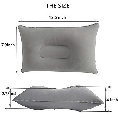 Inflatable Lumbar Support Pillow Blow Up Travel Back Cushion Support for  Grey