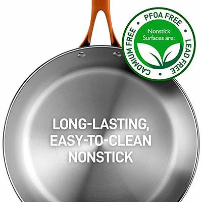 NutriChef Stainless Steel Non Stick Frying Pan