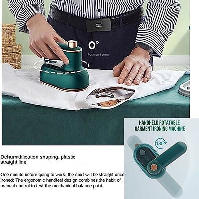  Mini Ironing Machine Handheld Can Be Rotated 180 Degrees,  Travel Iron for Clothes, Professional Household Fast Heating Wired Small  Electric Iron, Portable Heat Press Clothing Iron Machine (Green) : Home 