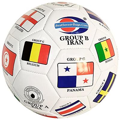 FIFA World Cup 4pc Combo Soccer Set, Size 5 Soccer Ball, Flag Print 