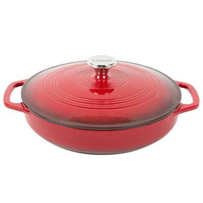 Lodge Cast Iron 6 Quart Enameled Cast Iron Dutch Oven, Red - Yahoo Shopping