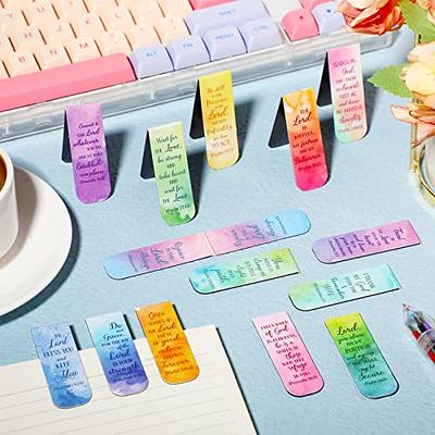 48 Pcs Bible Verse Magnetic Bookmarks, Inspirational Scripture Christian  Book Markers Religious Motivational Encouragement Flower Page Clips  Presents